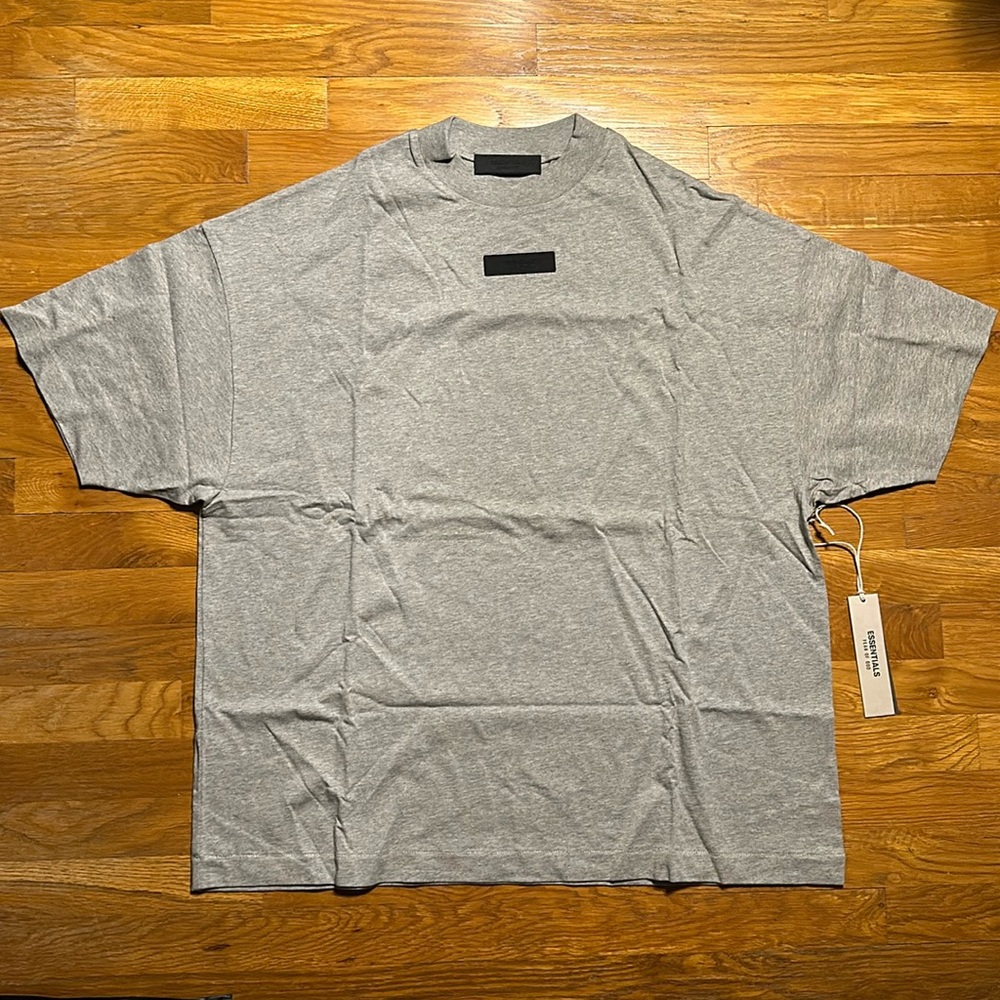 Essentials - Fear Of God - Oversized Crewneck Tee - Dark Heather Oatmeal - NEW